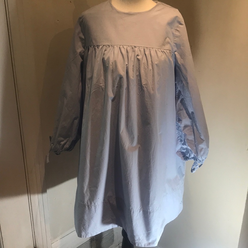 “WILFRED” LESSINE Blue Smock Dress . - Picture 6 of 16